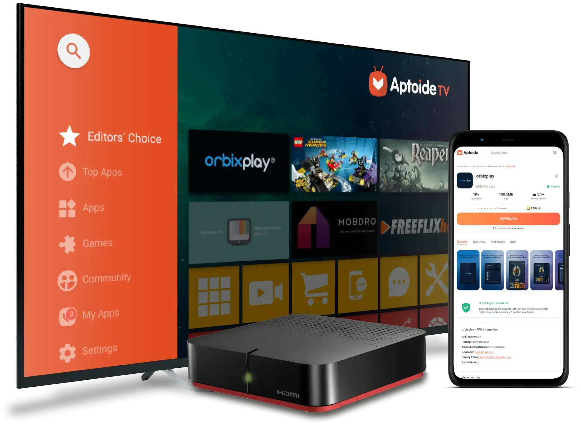 Install OrbixPlay Using Aptoide